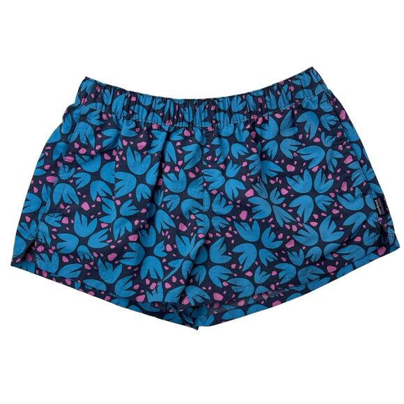 Patagonia Pants - Patagonia Womens Small Barely Baggies 2.5" Shorts Pollen Confetti Dolomite Blue